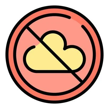 No cloud connection icon vector flat Illustrazione stock