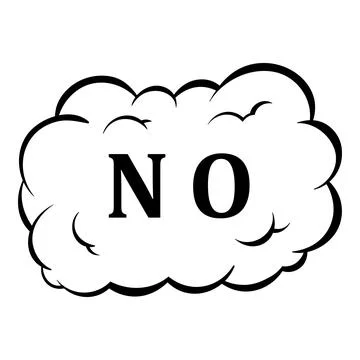 No in cloud icon cartoon Stock Illustration