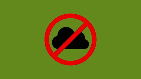 No cloud sign animation.4K motion animation Stock Footage 171796141
