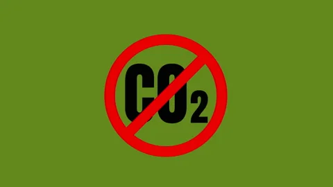 No co2 sign animation Stock Footage 172005181