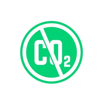 No co2, zero carbon emissions vector icon Stock Illustration