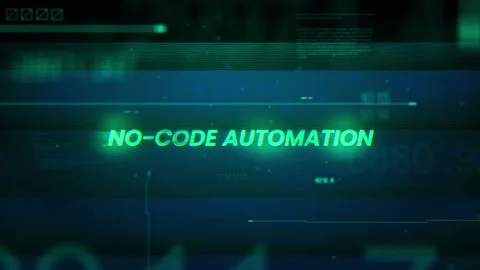 No-code automation concept technology futuristic data background Stock Footage 343594507