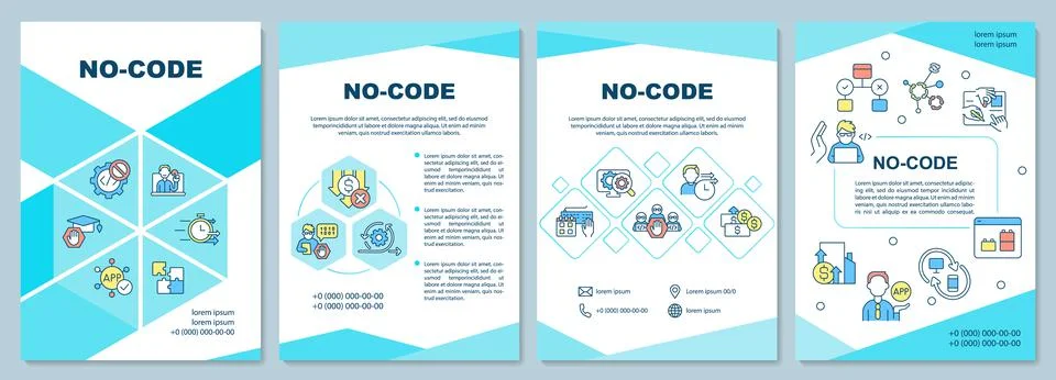 No code brochure template イラスト素材