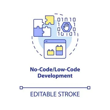 No code development concept icon Stock Illustration