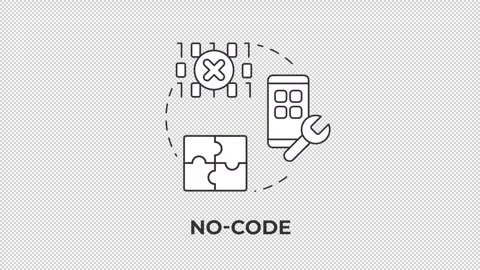 No code line concept icon animation Vidéo 337774236