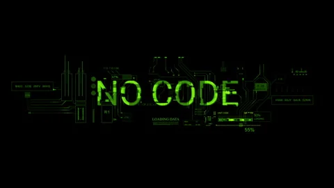 No code yellow HUD word text style of computer Data Information internet 2D Stock Footage 291058905