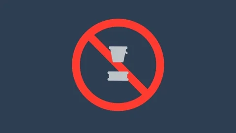 No coffee allowed prohibition sign symbol. Stock Footage 333373770