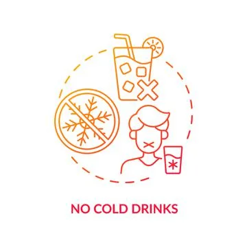 No cold drinks concept icon Stock Illustration