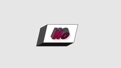 No - Comic Book Title Loop On Alpha Background Video stock 308156697