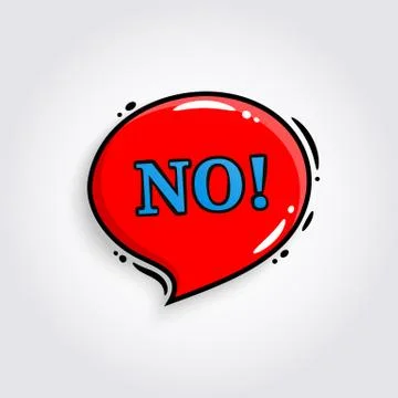No. Comic speech bubble, banner, poster and sticker concept. Vector. イラスト素材