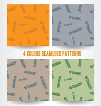 No comment seamless pattern Stock Illustration
