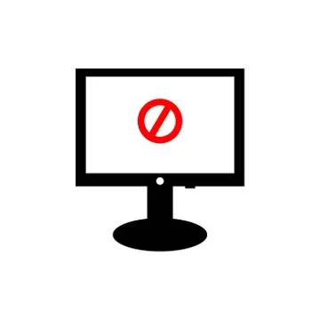 No computer playing vector graphic design illustration Stock Illustration