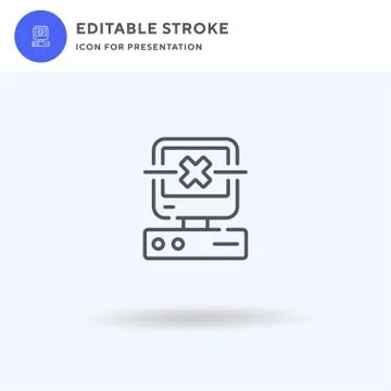 No Connection icon vector, filled flat sign, solid pictogram isolated on white Stock Illustration