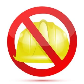 No constructions allow sign illustration design over white Stock Illustration