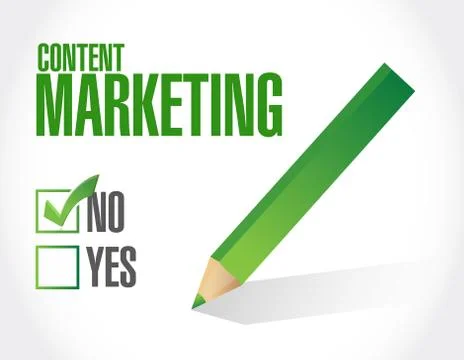 No content marketing approval sign concept Illustrazione stock