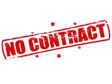 No contract Stock Illustration