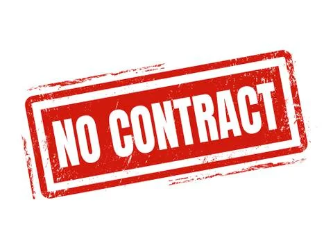 No contract red stamp style Stock Illustration