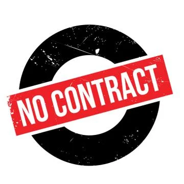 No contract rubber stamp Stock Illustration