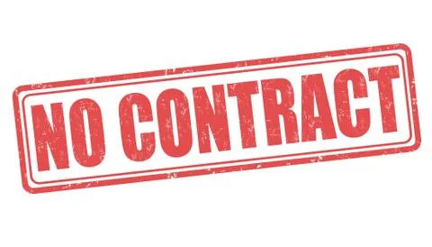 No contract stamp Stock Illustration