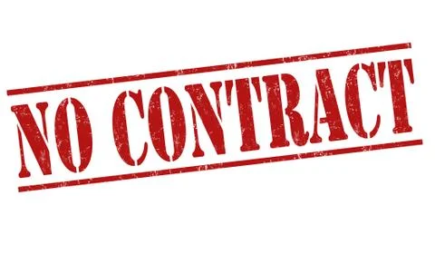 No contract stamp Stock Illustration