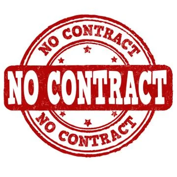 No contract stamp Stock Illustration