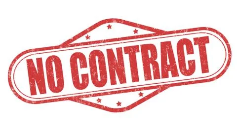 No contract stamp Stock Illustration