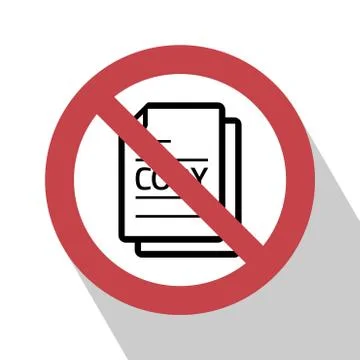 No copy sign Stock Illustration