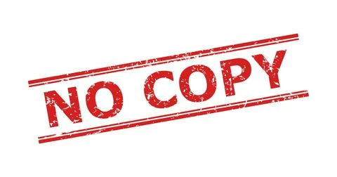 NO COPY Stamp with Corroded Surface and Double Parallel Lines Stock Illustration