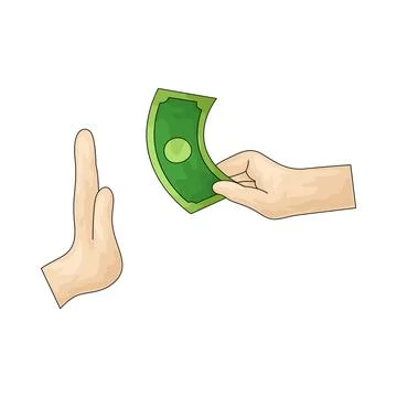 No corruption illustration Stock Illustration