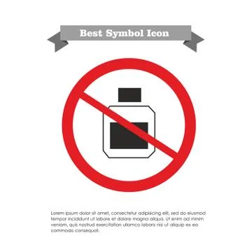 No cosmetics bottle icon Stock Illustration