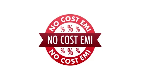 No cost emi red round stamp rotating on white and green screen Vídeo Stock 313270774