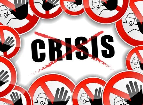 No crisis concept Stock Illustration