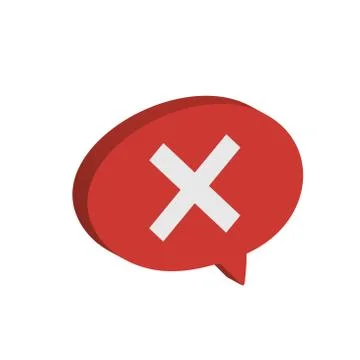 No cross mark icon circle negative  Stock Illustration