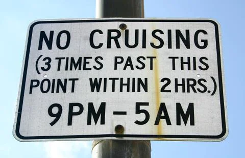 No Cruising Foto stock