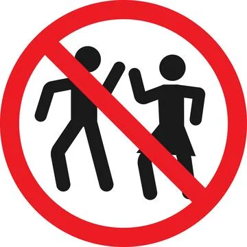 No dancing sign. Illustrazione stock