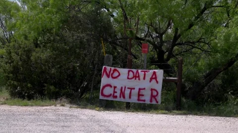 No Data Center Protesting the new AI Data Centers Stock Footage 334938746