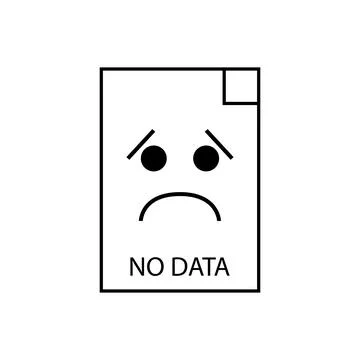 No data icon Stock Illustration