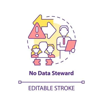 No data steward concept icon Stock Illustration