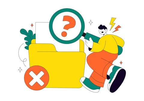 No Data Vector Illustration Featuring Empty Analytics Dashboard, Error Stat.. Stock Illustration