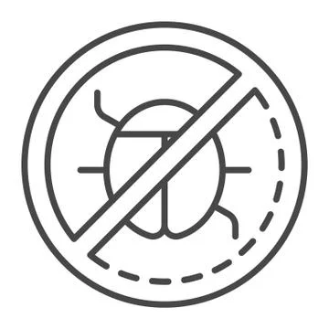 No data virus icon, outline style Illustrazione stock