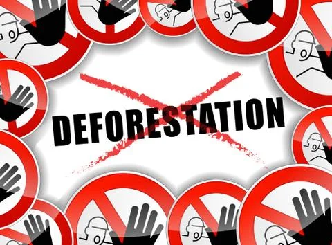 No deforestation Illustrazione stock
