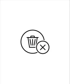 No delete icon,vector best line icon. Stock Illustration