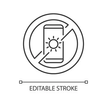No devices linear icon Stock-Illustration