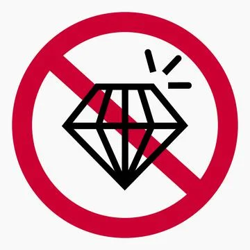 No diamond icon. Stock Illustration