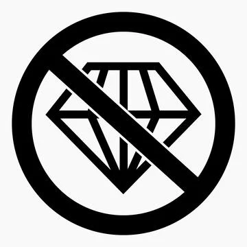 No diamond icon. Stock Illustration
