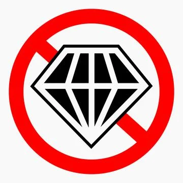 No diamond icon. Stock Illustration