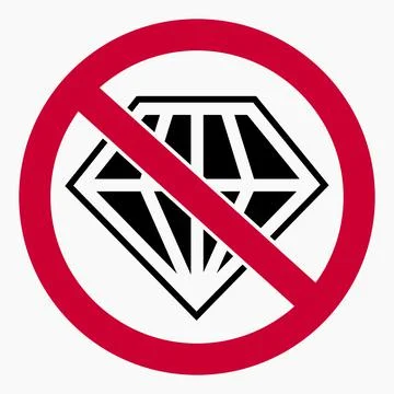 No diamond icon. Stock Illustration