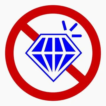 No diamond icon. Stock Illustration