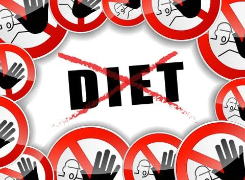No diet abstract concept Stock Illustration