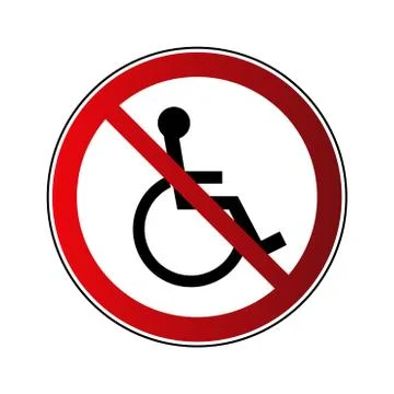 No disabled sign Stock Illustration